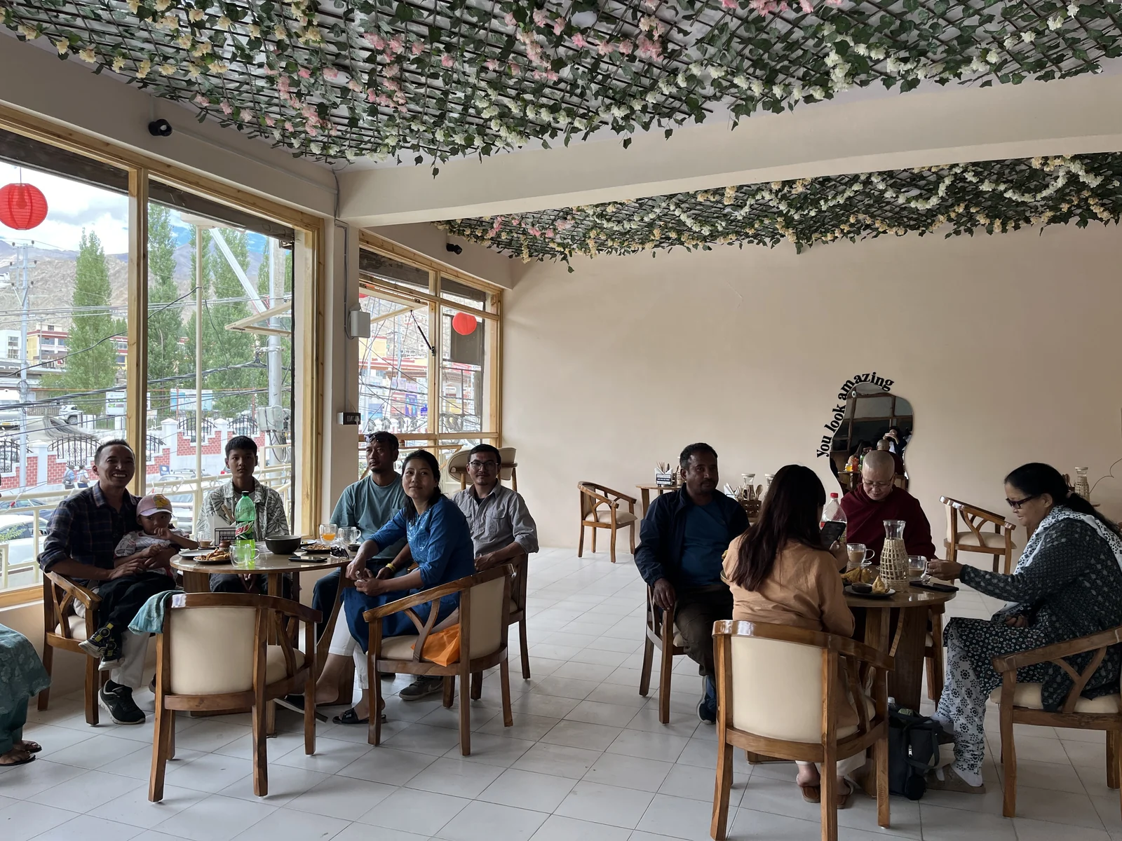 Guests enjoying K-Station café in Leh