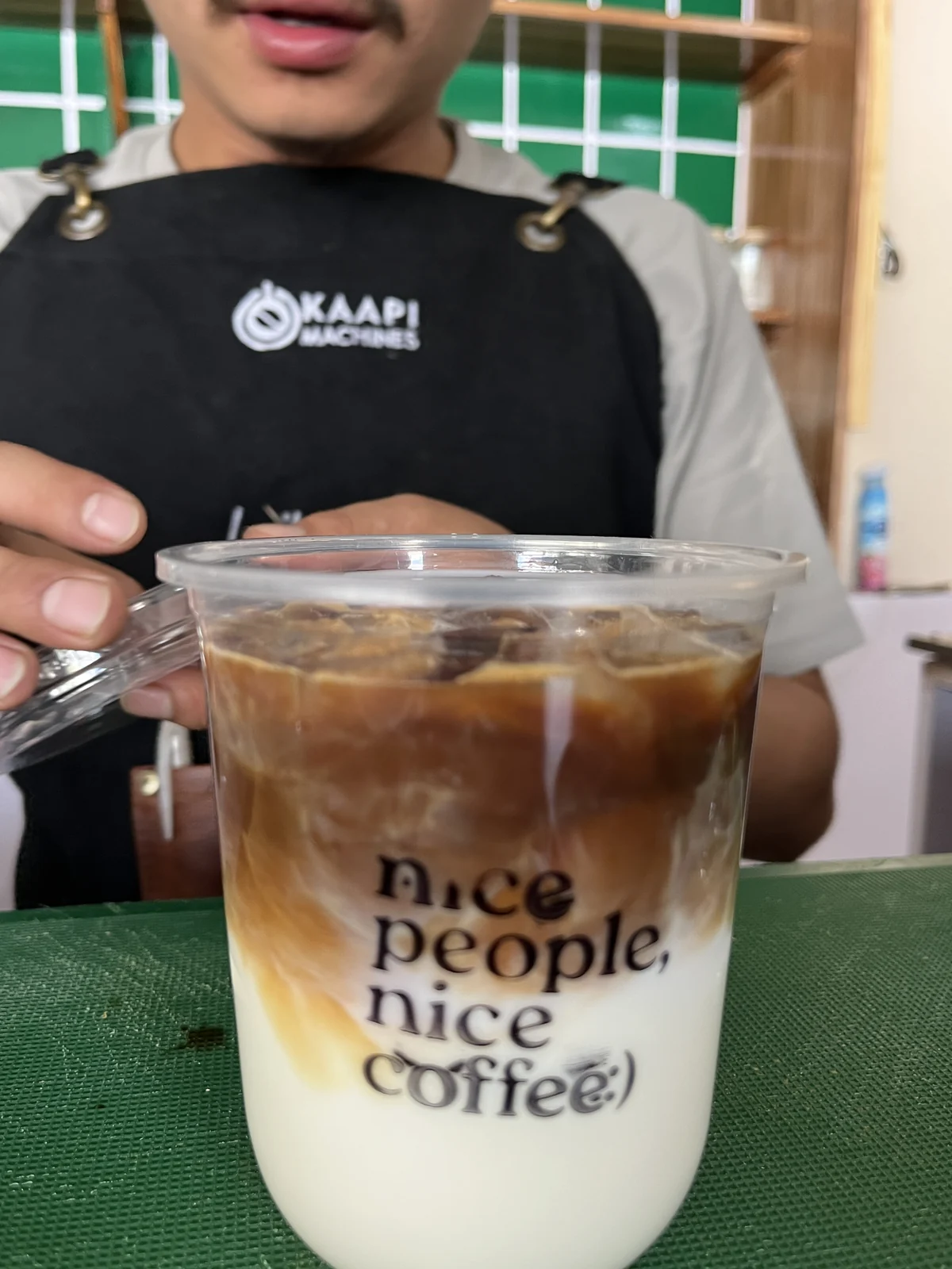 Iced coffee served by K-Station