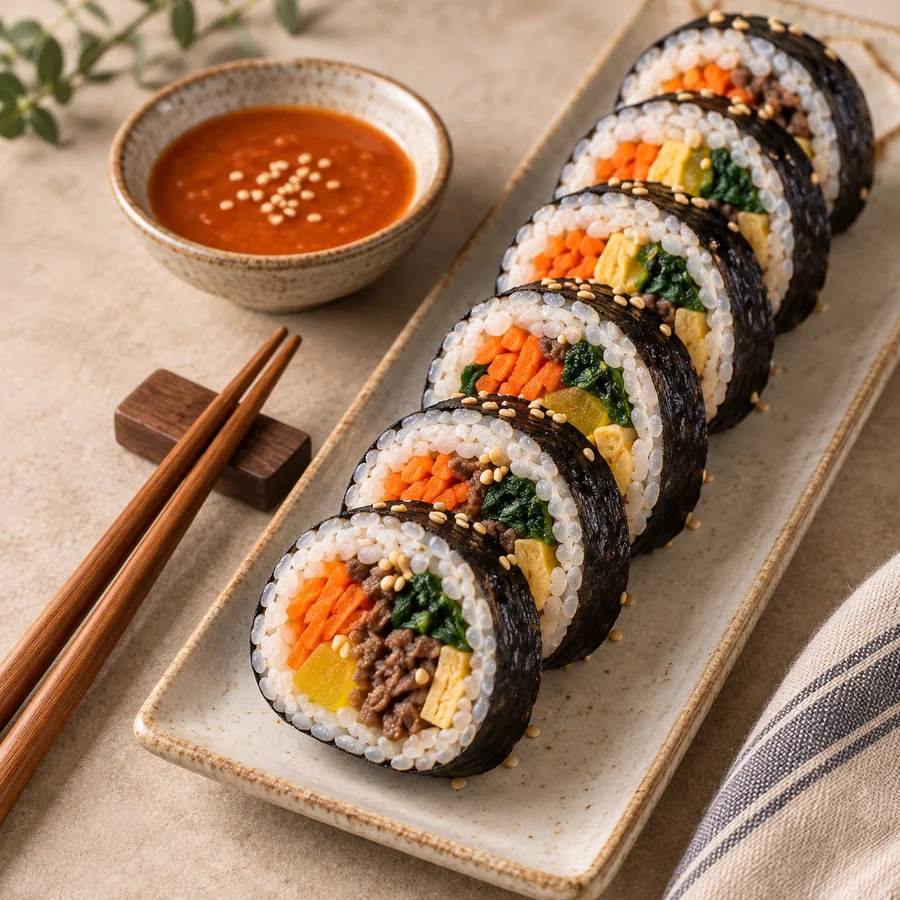 Representative photograph of Korean Kimbap